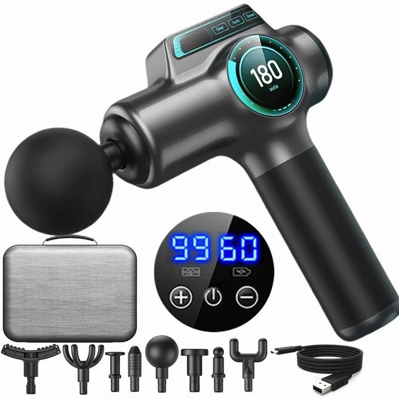 Pistola de masaje muscular profesional de 99 velocidades