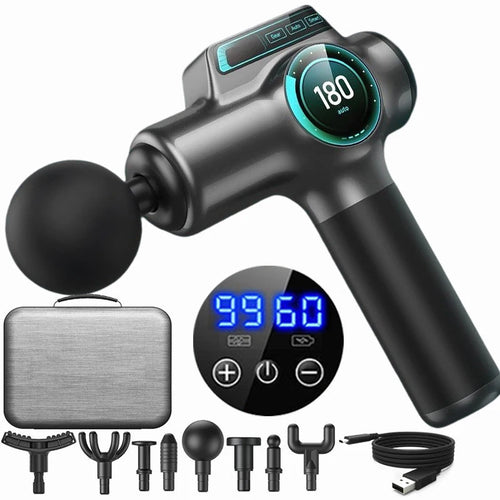 Pistola de masaje muscular profesional de 99 velocidades